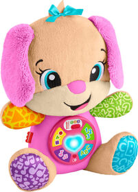 Fisher-Price Laugh & Learn Smart Stages Sis Pink Plush Baby Musical Learning Toy, Multilanguage Version