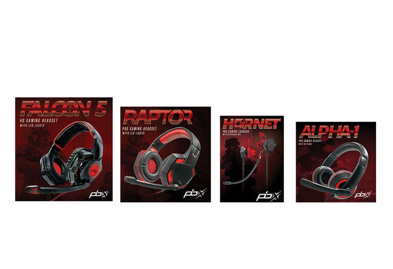 Falcon 5 elite gaming headset with LED lights