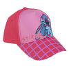 Disney Stitch Smooch Kids Baseball Cap With Plaid Brim Pink