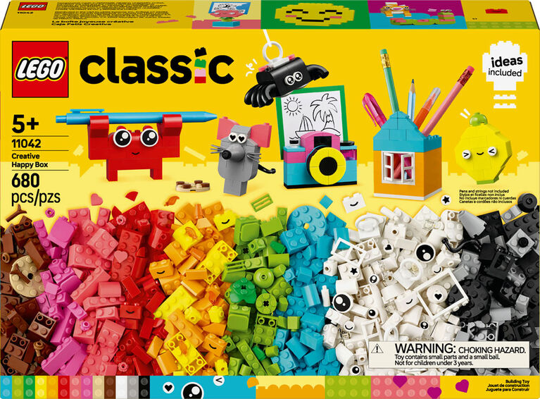 LEGO Classic Creative Happy Box Building Toy Set - Building Blocks Toy for Kids, Boys and Girls - 11042