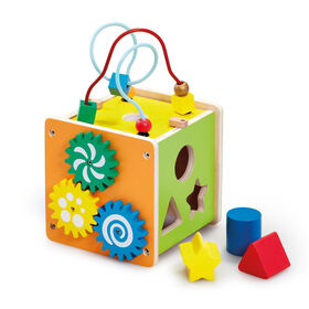 Early Learning Centre Wooden Activity Cube - English Edition - R Exclusive