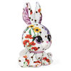 P.Lushes Designer Fashion Pets Flora Karrats Bunny Premium Stuffed Animal, White/Multicolor, 6"