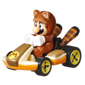 Hot Wheels Mario Kart Replica Tanooki Mario Standard Kart Die-Cast