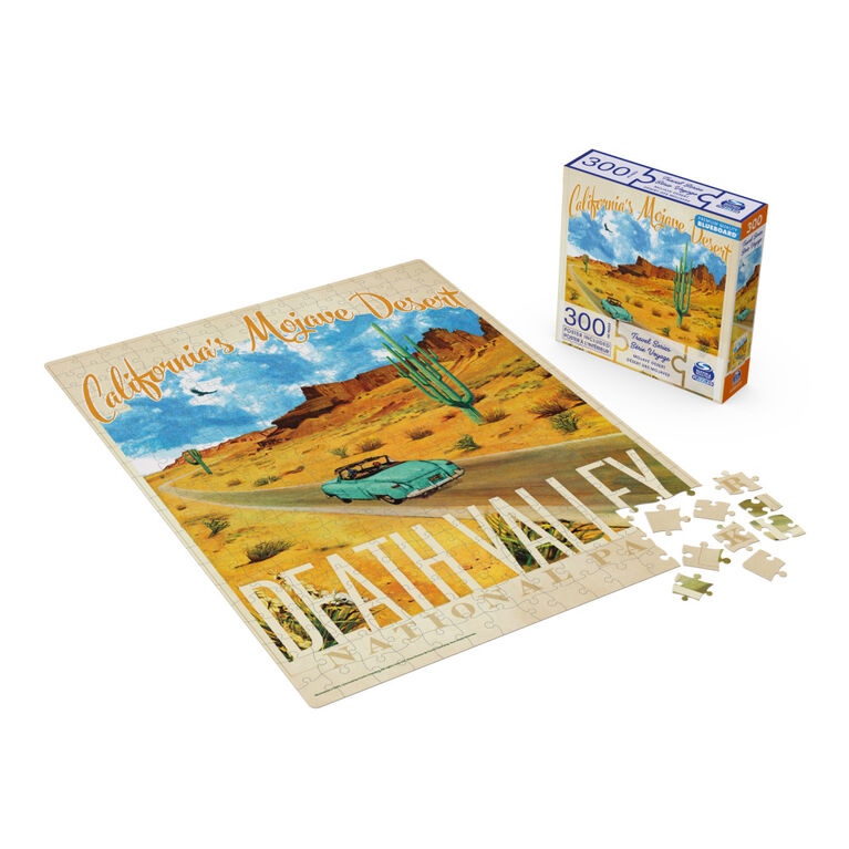 Puzzles Spin Master, Désert des Mojaves, Puzzle de 300 pièces de la série Voyage représentant le parc national de la Vallée de la Mort en Californie, avec poster