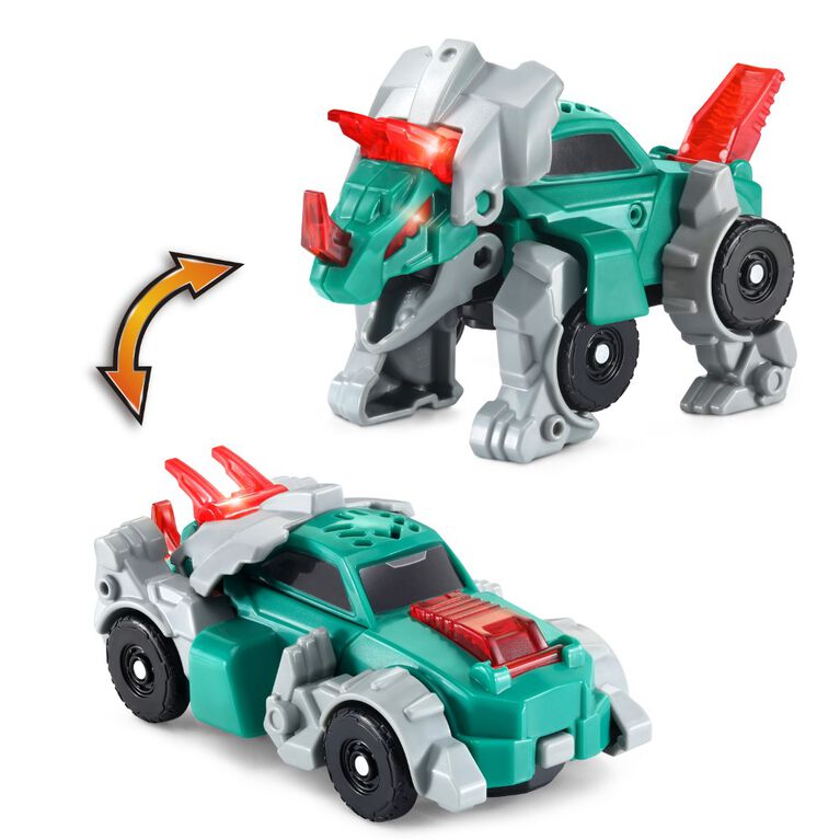 VTech Switch and Go Hatch and Roaaar Egg Triceratops Race Car - English Edition