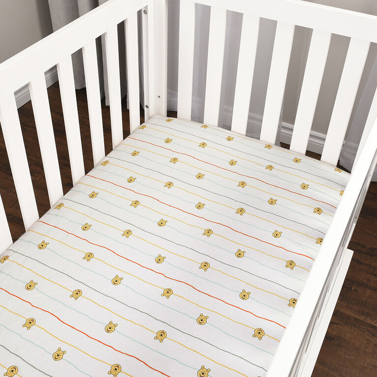 Disney Winnie the Pooh, Look to the Stars, 2-pack Flannel Fitted Crib Sheets