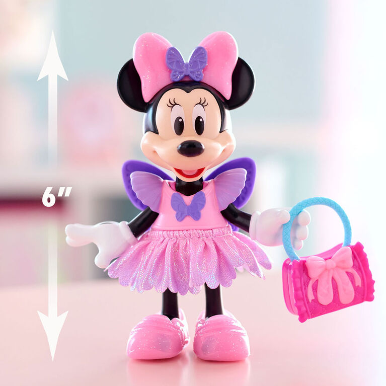 Disney Junior Minnie Mouse Fabulous Fashion Ballerina Doll, 13-piece Doll and Accessories Set