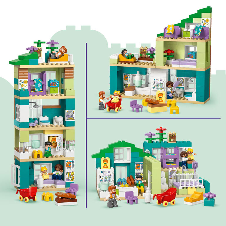 LEGO DUPLO Town 3 in 1 Modern Family House with Figures Building Toy for Toddlers, Ages 2+ - 10470