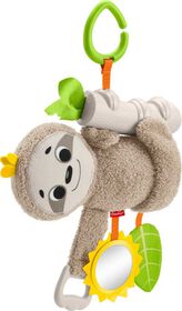 Fisher-Price Slow Much Fun Stroller Sloth, Take-Along Baby Toy