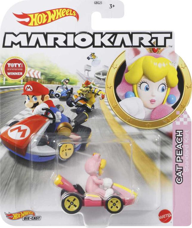 Hot Wheels Mario Kart Vehicle Cat Peach