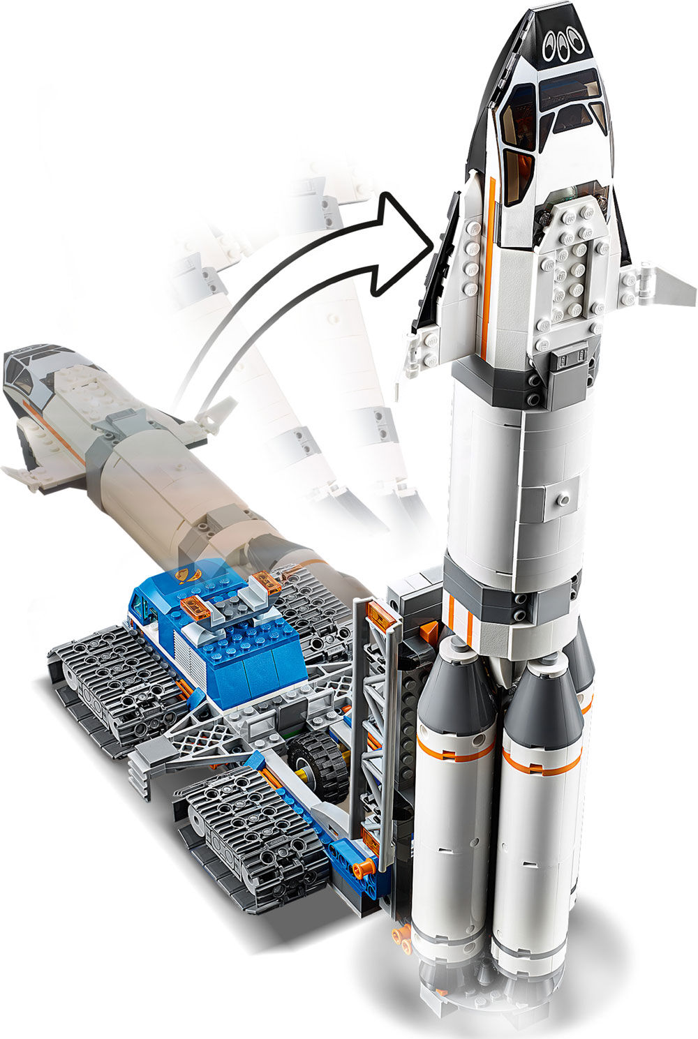 lego city 60229 rocket assembly & transport