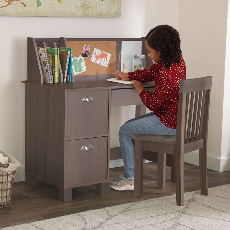 Study Desk with Chair- Gray Ash