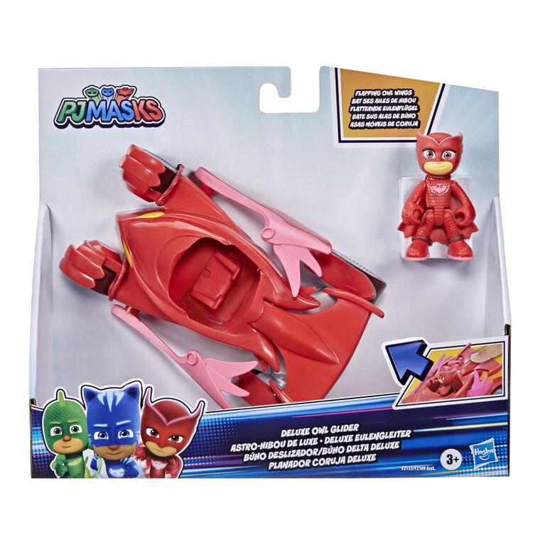 PJ Masks Owlette Deluxe Vehicle Preschool Toy, Owl Glider Car with Flapping Wings and Owlette Action Figure