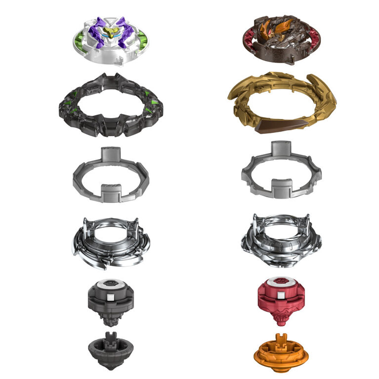 Beyblade Burst QuadDrive Destruction Ifritor I7 and Stone Nemesis N7 Spinning Top Dual Pack