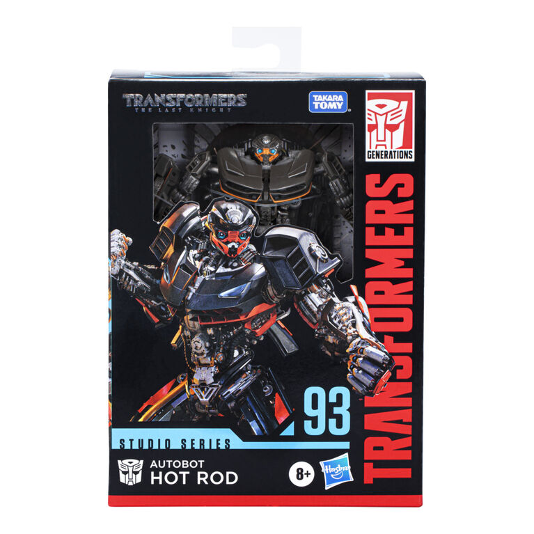 Transformers Studio Series 93, figurine Autobot Hot Rod classe Deluxe de 11 cm du film Transformers : Le dernier chevalier