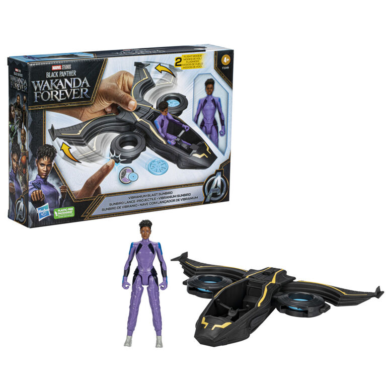 Marvel Studios' Black Panther Wakanda Forever Vibranium Blast Sunbird with 6-Inch Shuri Action Figure