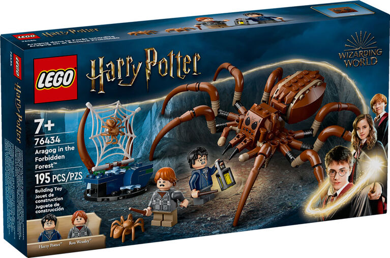 LEGO Harry Potter Aragog in the Forbidden Forest Spider Toy Playset, 2 Minifigures 76434
