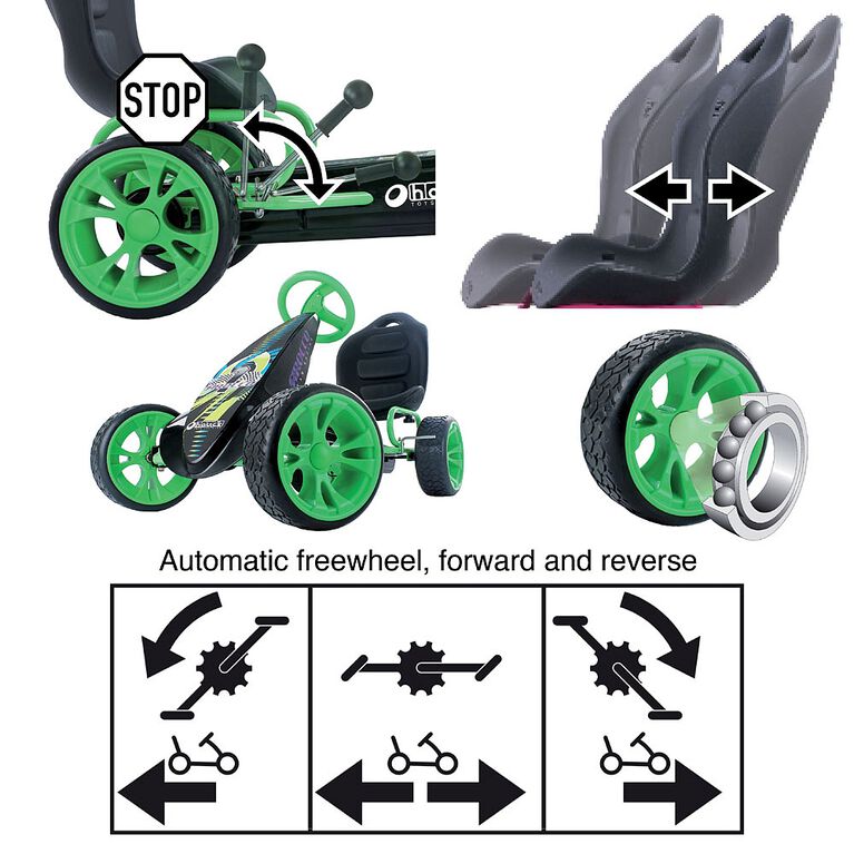 Sirocco Pedal Go Kart, Green