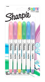 Marqueurs créatifs S-Note de Sharpie, coul. variées, paquet de 6