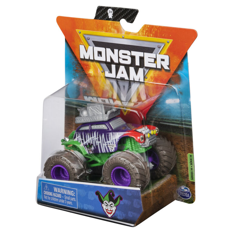Monster Jam, Official Joker Monster Truck, Die-Cast Vehicle, Heroes and Villains Trucks Series, 1:64 Scale