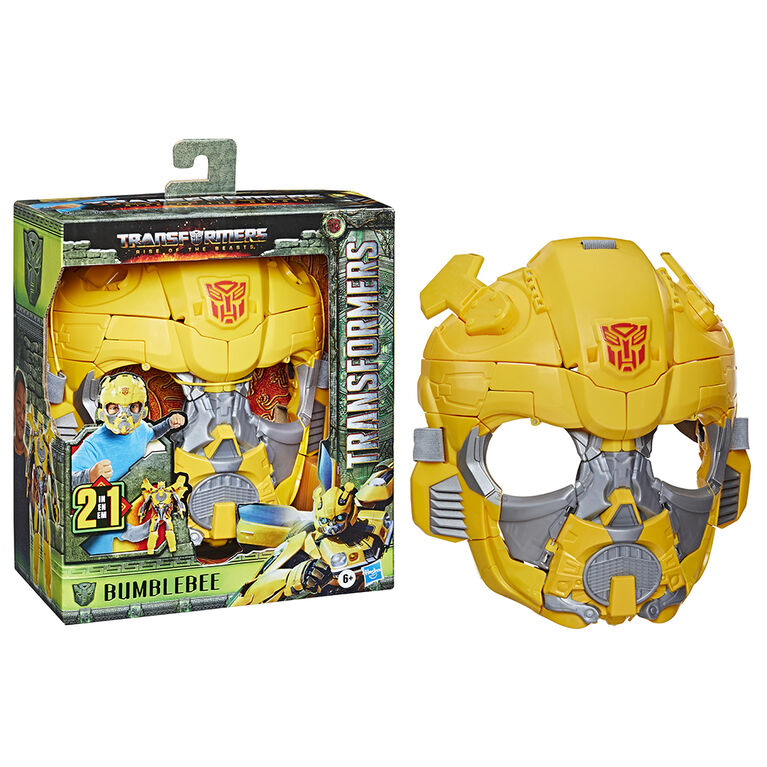 Transformers Toys Transformers: Rise of the Beasts Movie Bumblebee 2-in-1 Converting Mask, 9-inch