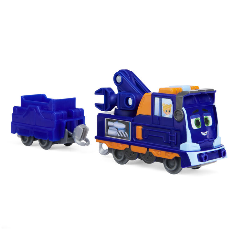 Mighty Express, Mechanic Milo Push and Go Toy Train with Cargo Car