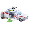 Ghostbusters Track & Trap Ecto-1 Toy Car & Fright Features Ecto-Stretch Tech Slimer, Ghostbusters Toys for Kids, Ages 4+