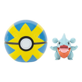 Pok&eacute;mon Clip 'N Go - Griknot (Gible) + Rapide Ball (Quick Ball)