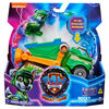 PAW Patrol: The Mighty Movie, Toy Garbage Truck Recycler with Rocky Mighty Pups Action Figure, Lights and Sounds