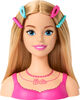 Barbie Tête à coiffer, cheveux blonds, 20accessoires colorés