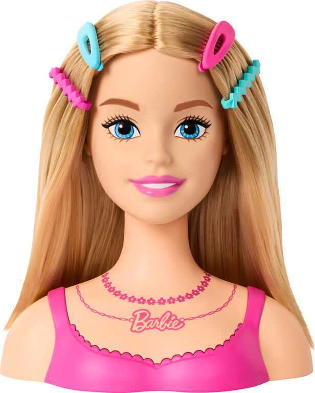Barbie Tête à coiffer, cheveux blonds, 20accessoires colorés