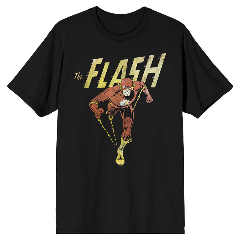 DC Comics The Flash Vintage Black T-Shirt