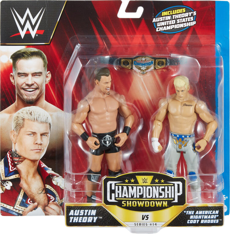 WWE Action Figures Championship Showdown Cody Rhodes vs Austin Theory 2-Pack