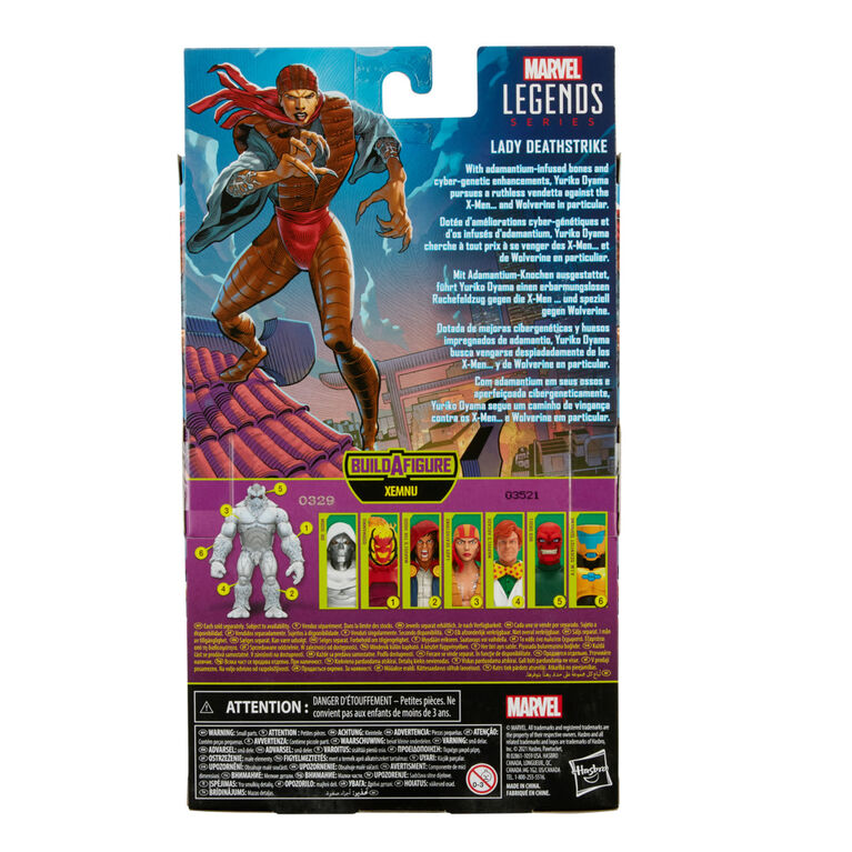 Marvel Legends Series 6-inch Collectible Action Lady Deathstrike Figure, Includes 1 Build-A-Figure Part(s), Premium Design