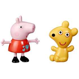 Peppa et ses amis, figurine Peppa Pig avec ourson, jouet préscolaire