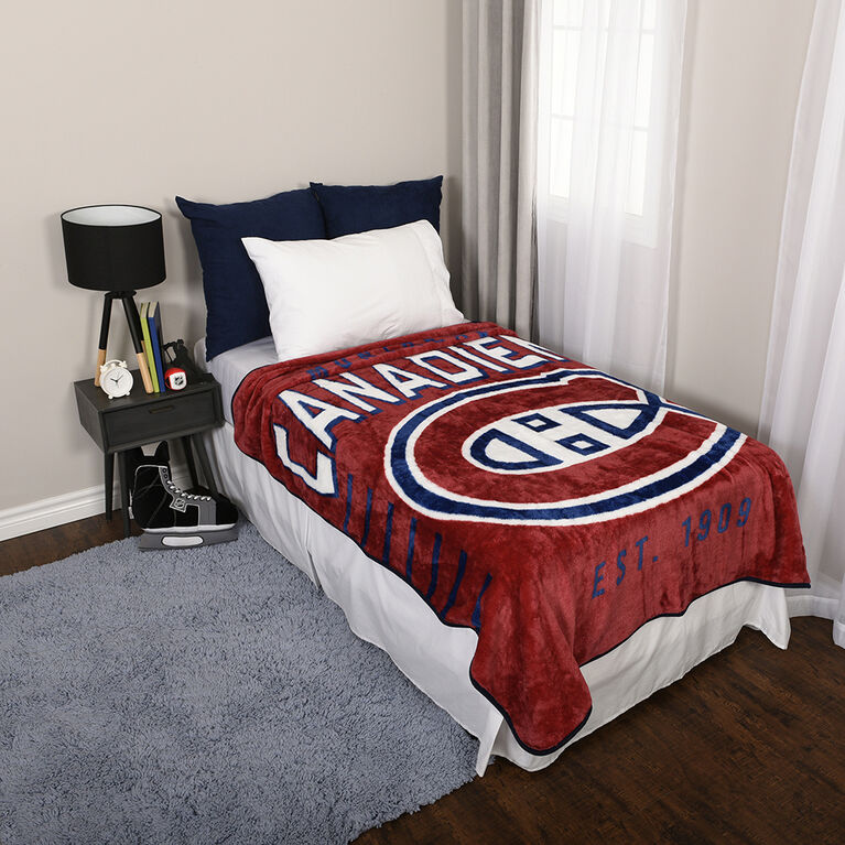 Couverture douce en peluche des Canadiens de Montreal de la LNH (60 x 70 pouces)