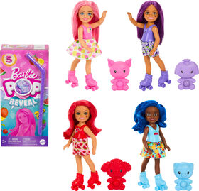 Barbie Pop Reveal Fruit Series Chelsea Doll with 5 Surprises Including Pop-It Pet, Scent & Color Change (Styles May Vary)