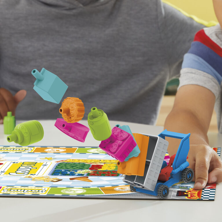 Épicerie en folie, jeu de plateau pour enfants et tout-petits, jeu d'assemblage avec mini articles, jeux préscolaires pour 2 à 4 joueurs