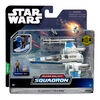 Star Wars 5" Vehicle & Figure Assortment -  T-70 X-Wing (Blue & White) Poe Dameron (Super-Rare)