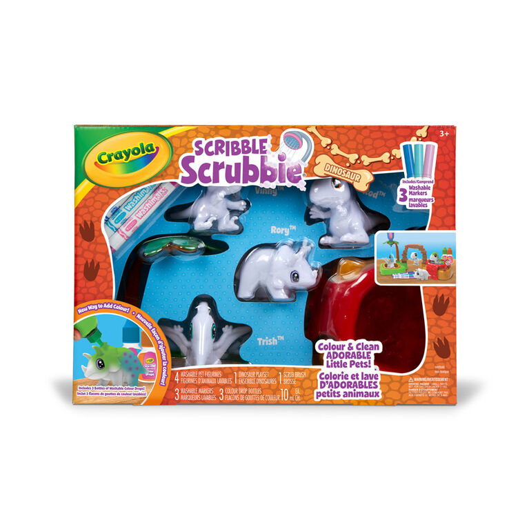 Ensemble Dinosaures Scribble Scrubbie