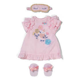 BABY born Nightgown with Sleep Mask and Slippers for 43cm Dolls