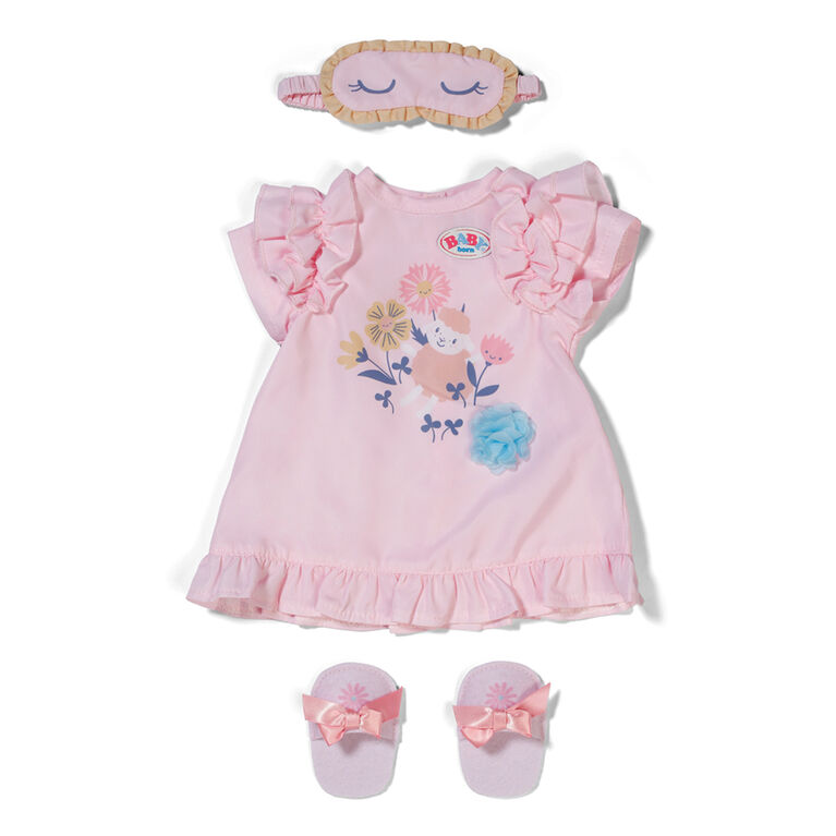 BABY born Nightgown with Sleep Mask and Slippers for 43cm Dolls