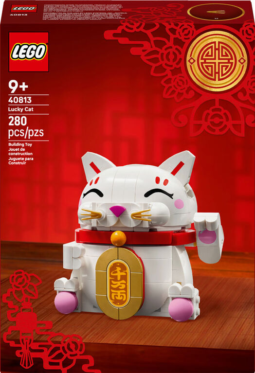 LEGO Lucky Cat Building Toy for Girls & Boys - Spring Festival Decoration for Kids, Ages 9+ - 40813