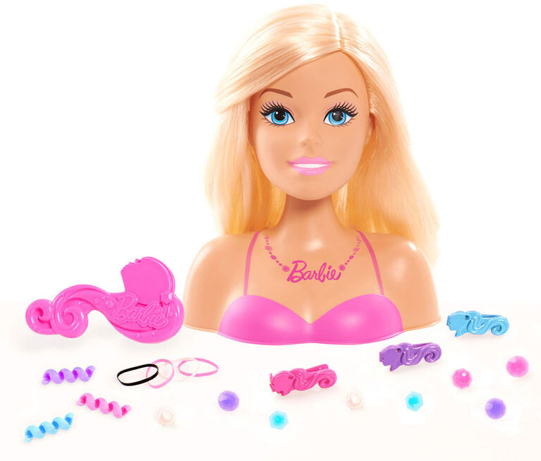 Petite T&ecirc;te de Coiffure de Barbie - Blonde.