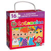 CoComelon, Coffret de 4 puzzles de 16 pièces faciles à assembler, JJ et ses amis, Série YouTube et Netflix, avec boîte cadeau portable à poignée en corde