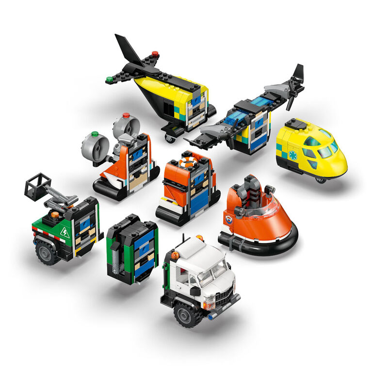 LEGO City Airplane, Service Truck & Hovercraft Remix Building Toy for Kids, Ages 7+ - 60505