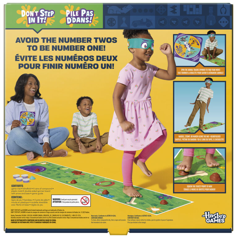 Pile pas d'dans! jeu avec roulette de démarches animales