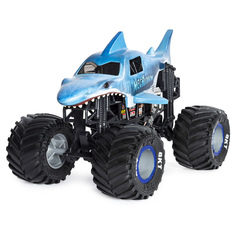 Monster Jam, Official Megalodon Monster Truck, Die-Cast Vehicle, 1:24 Scale.