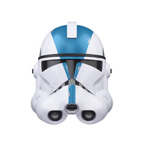 Star Wars The Black Series Clone Trooper (501st Legion) Premium Electronic Helmet, Adult Roleplay Item