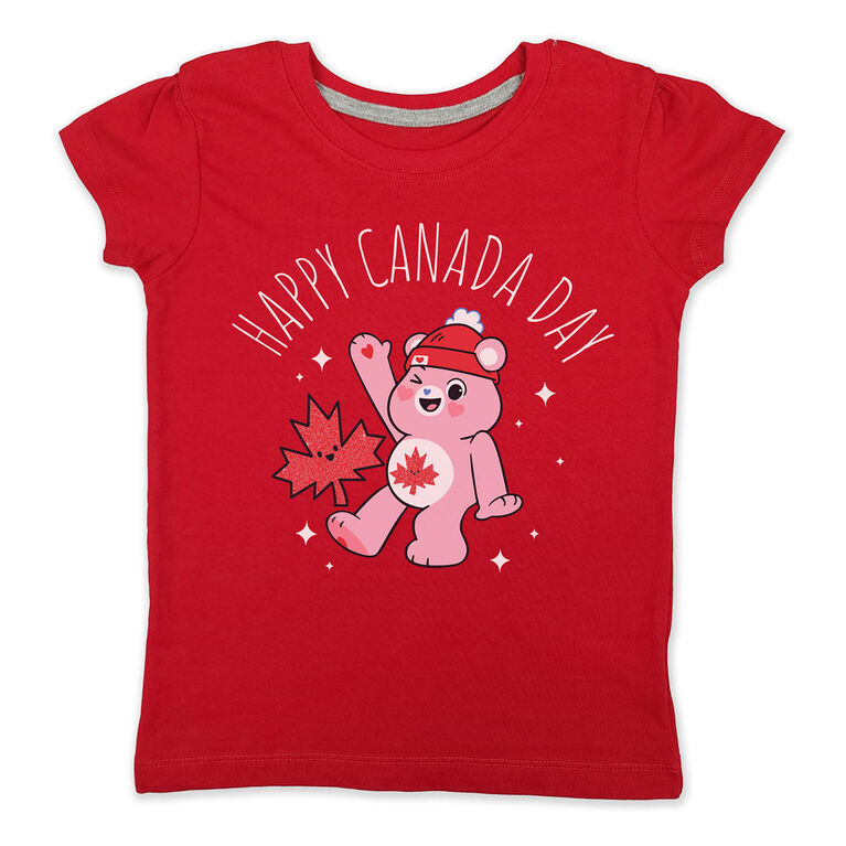 Canada Bear Short Sleeve Tee - Red - 4T
